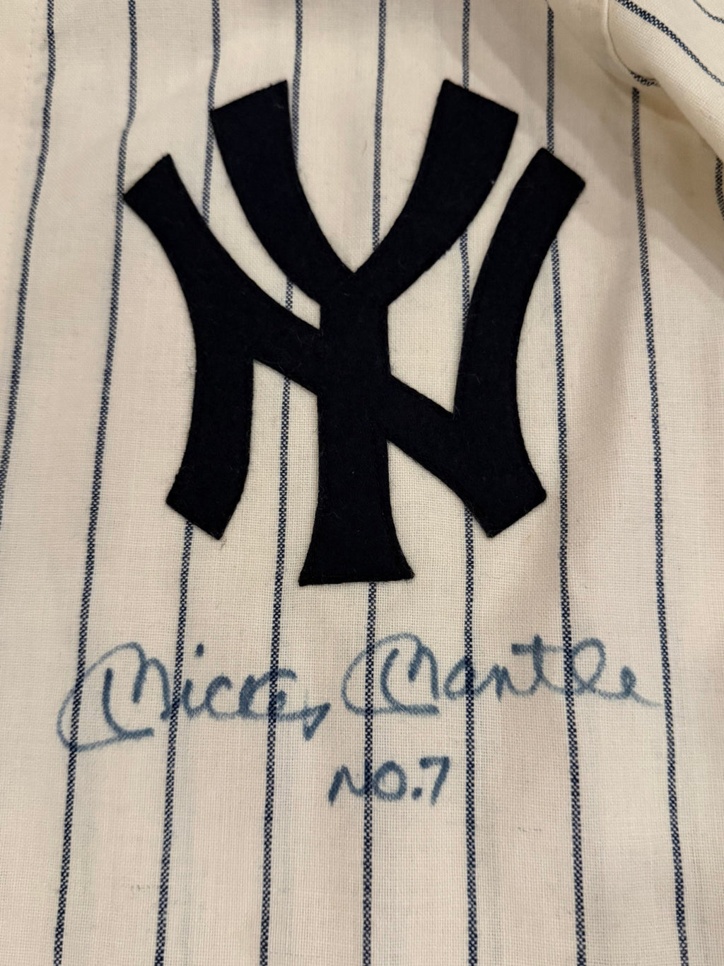 Mickey Mantle Mitch & Ness Authenticated Auto Inscribed Jersey